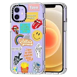 Produktbild: MOSNOVO für iPhone 12 / iPhone 12 Pro Hülle – Durchsichtige, schlanke, stoßfeste TPU+PC-Handyhülle, (6,6 Fuß Fallschutz/Anti-Abziehen) - Popkultur