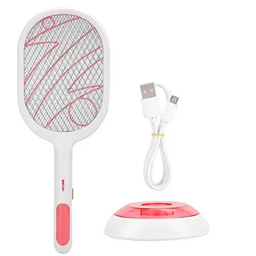 Produktbild: Mosquito Zapper Electric Moskito Swatter USB Electric Shock Swatter Electric Mosquito Racket Moskito Bug Zapper Killer Trap Flyswatter(Weiß)