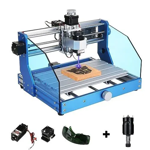 Produktbild: Mosticsmaker Mostics, CNC 3018 Pro 2-in-1 mit 5,5 W Leistungsmodul, Metallrahmen, Holzfräsmaschine, CNC3018PRO Graviermaschine (mit 5,5 W Leistungsmodul)