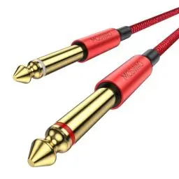 Produktbild: MOSWAG Instrumentenkabel, Bass AMP-Kabel 1/4 für E-Gitarre, 6.35mm zu 6.35mm Audio Professionelles Gitarrenkabel Kompatibel mit Pro Audio, Verstärker, Keyboard, Schlagzeug
