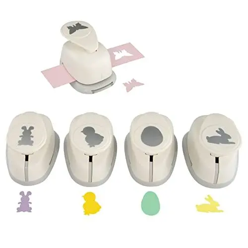Produktbild: Motivstanzer A689925 Set Ostern, 2,54 cm, 5 STK, Kunststoff, weiß, 5X