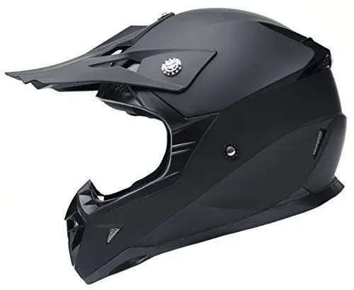 Produktbild: Motocross Motorradhelm Downhill Fullface Helm - Yema YM-915 Cross DH Enduro Quad Mountainbike BMX MTB Helm ECE für Damen Herren Erwachsene-Schwarz Matt-M