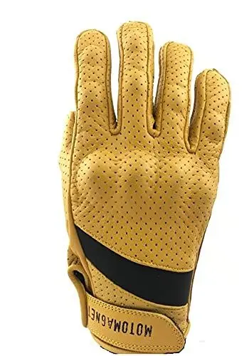 Produktbild: MOTOMAGNET Motorradhandschuhe Scrambler gelb braun, L