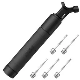 Produktbild: Motorenbau Sport Ballpumpe mit 5 ballpumpenadeln, für Fußball, Rugby, Volleyball, Basketball, Soccer Ball und andere Sportbälle - Schwarz