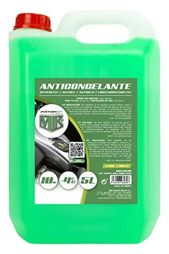 Produktbild: Motorkit MOT3536 5l grünes Frostschutzmittel mit 10%, geeignet für Klimazonen bis zu-4ºc, 5 l, GRÜN