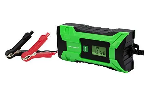Produktbild: Motorkit MOTOR16519 Batterieladegerät mit LCD Anzeige, 4A, für Bleibatterien, mit intelligentem Ladesystem
