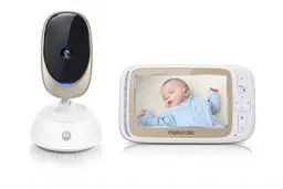 Produktbild: Motorola Nursery Babyphone mit Kamera - Baby Monitor VM85 Connect - Überwachungskamera Innen mit Farbdisplay - Steuerung mit der Motorola Nursery App - Inkl. Gegensprechfunktion und Nachtlicht
