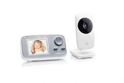 Produktbild: Motorola Nursery MBP 482 Video Babyphone / Baby-Überwachungskamera mit Zoom / 2.4 Zoll Farbdisplay / Infrarot-Nachtsicht und 300 Meter Reichweite, weiß