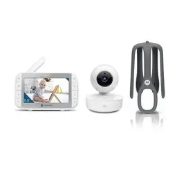 Produktbild: Motorola Nursery VM55 - Babyphone mit Kamera - Video Babyphone mit Schwenk, Neige-und Zoomfunktion, 5 zoll Farbdisplay, Nachtsicht, 2-Wege-Audio, Temperatursensor und tragbare Babyeinheit