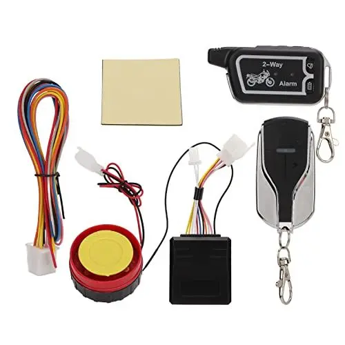 Produktbild: KIMISS Motorrad-Alarmanlage, Zwei-Wege-Alarmanlage, Vibrationsalarm, LCD-Fernbedienung, Diebstahlschutz