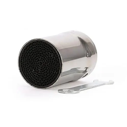 Produktbild: Motorrad Auspuff, Auspuffschalldämpfer 48mm Universal Motorrad Schalldämpfer aus Edelstahl Motorrad Auspuffanschluss Modifizierter Schalldämpfer für Motorräder