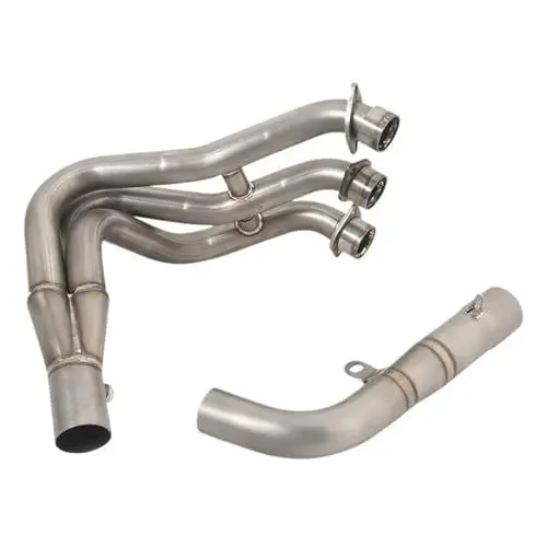 Produktbild: Motorrad Auspuff Schalldämpfer Vorderes Verbindungsrohr Für Triumph Für Daytona Für 675 R Für 675R Für 2006–2012, Motorrad-Auspuffanlage Modifizierter Auspuffdose (Größe : Style 1)