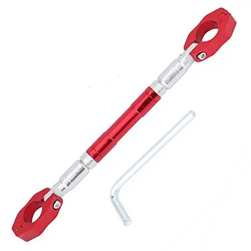 Produktbild: Motorrad Balance Bar Universal 22mm Aluminiumlegierung Einstellbare Querstange Lenker Motorrad Verstärkungshebel Zubehör (Schwarz)(rot)