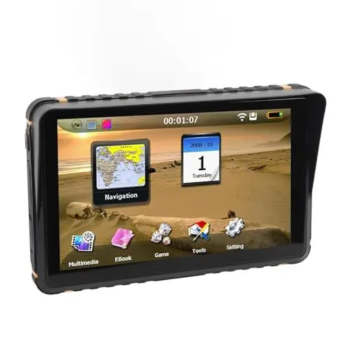 Produktbild: Motorrad -GPS 7 -Zoll -Touchsbildschirm Routenplanungsnavigationsinstrument für Auto mit Sprachnavigation, Echtzeitanweisungen, Ankündigungen des Straßennamens, Aktuelle Speed