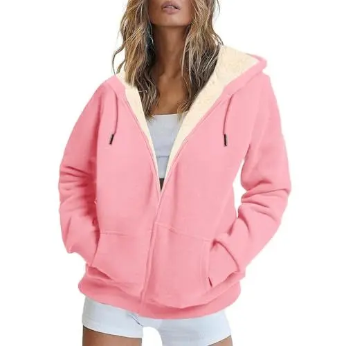 Produktbild: Motorrad Jacke Damen Jacken Ohne Kapuze Wintermantel Damen Warmer Lang Jacke Skijack Damen Teddyjacke Damen Mit Kapuze Bomberjacke Winter Winterjacke Damen Warm Große Größen Damen Parka Winter Sale