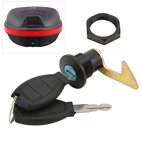 Produktbild: Motorrad Kofferraum Schloss Aluminium Scooter Fitting Tail Lock Cabinet Locking Tool für elektrische Motorräder Aufbewahrungskoffer(#3)