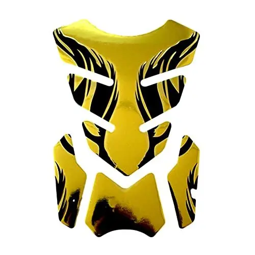 Produktbild: Motorrad Kraftstofftank Aufkleber,MoreChioce PVC Weich Kleber Kraftstofftank Schutzaufkleber Anti-Kratzer Tankpad Fischgräten Aufkleber Beschützer Abziehbild Motorrad Styling Zubehör,Gold