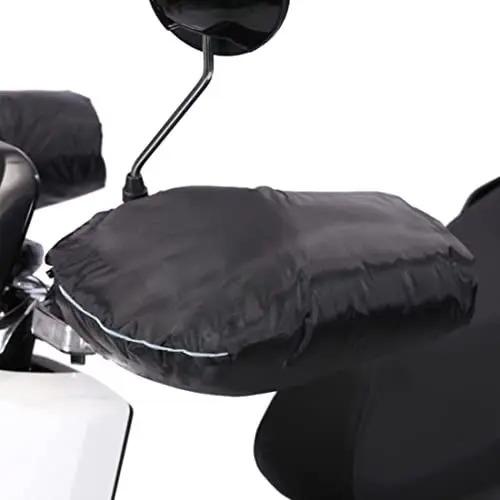 Produktbild: Motorrad Lenkerhandschuhe Wasserdicht Winddicht Handschuhe Motorradlenker Plüsch Motorradhandschuhe Fahrrad Kältebeständig Verdickt Stulpen Lenkerstulpen Radsport Scooter Handschuhe Winter Universal