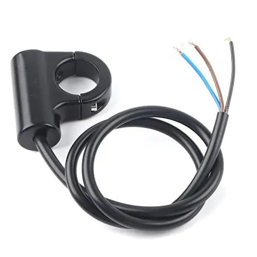 Produktbild: Motorrad Lenkerschalter, Blinkerschalter, 22mm Schwarz Universal Lenkerschalter Warnblinklicht Kabelschalter für Scheinwerfer, Nebelscheinwerfer, Bremslichtschalter (Typ B)