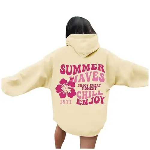 Produktbild: Motorrad Pullover Langarm Sportbekleidung Aesthetic Stuff Clean Girl Freizeitshirt Herbst Langarmshirt Kapuzenpullover Pullover Damen Sommer Sweatshirt Pullover Mit V Ausschnitt Damen（1-Beige，S）