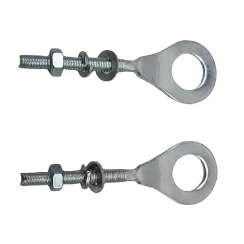 Produktbild: Motorrad Spannwerkzeug,Asudaro Universal Rolle Kettenspanner Iron Hinterradachse Kettenspanner Abzieher Motorrad Kettenspanner Zubehör Kompatibel mit Xr/Crf 50 70 80 100 Modellen Silber
