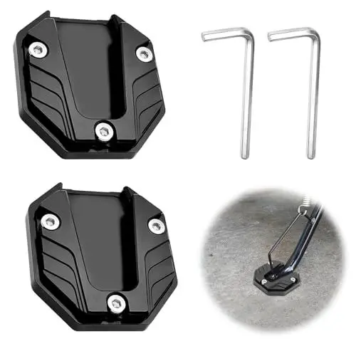 Produktbild: Motorrad Ständer Fuß Seitenverlängerung Pad Motorrad Seitenständer Unterstützung Stützplatte Vergrößern Ständer Seite Stehen Breite Einer Breite Weniger als 3 cm und einer Dicke von weniger als 5 mm