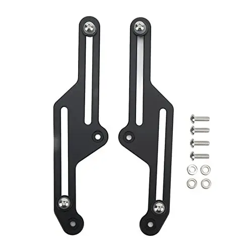 Produktbild: Motorrad Verstellbare Windschutzscheibenhalterung, Motorrad-Windschutzscheibenregler, Paar Motorrad Verstellbare Windschutzscheibenhalterung, Schwarz Eloxiert, Ersatz für Tenere 700 XT700Z 2019-2021