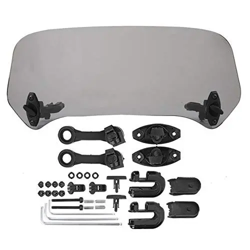Produktbild: Windabweiser Motorrad, Einstellbare Klipp auf Windschutzscheibe Windabweiser Windschutzscheibe Zubehör Universal Windschutzscheibe Windschild Spoiler