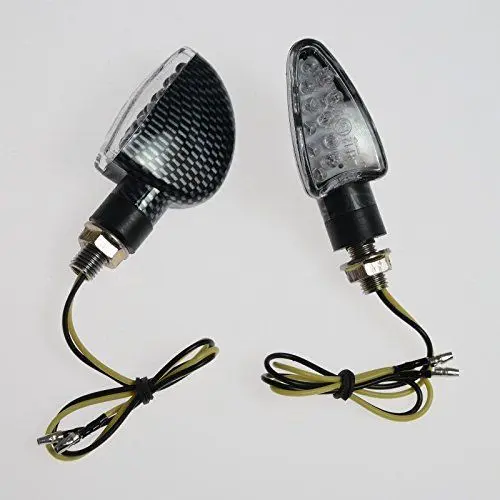Produktbild: Motorrad Zubehoere Blinker LED Universal Paar Scooter 2 x 6,5 cm Carbon