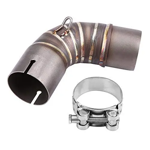 Produktbild: Motorradauspuff Mittelrohr Edelstahl Slip On Mittelrohr Link Pipe Adapter Stecker für CB1000R 2008-2017