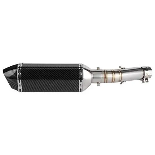Produktbild: Motorradauspuff Mittelrohr mit Carbon-Slip-On-Schalldämpfer DB Killer Schalldämpfer Edelstahl Passend für CBR500R CB500F CB500X 2013 cbr500r exhaust
