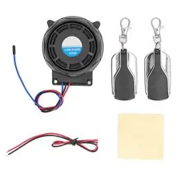 Produktbild: Motorrad Alarmanlage, Alarm mit 2 Fernbedienung Wasserdicht Diebstahlsicherung für alle Roller Moped oder Quad mit 12 Volt Motorrad Alarm System Anti Diebstahl Sicherheit System