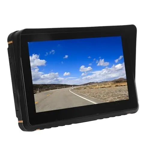 Produktbild: Motorrad-GPS-Navigationssystem, 7 Zoll IPX7 wasserdichte HD-Touchscreen-Moto-Navigation für Carplay, Tragbarer Motorrad-GPS-Navigator für Motorräder, Bluetooth, Freisprechanruf