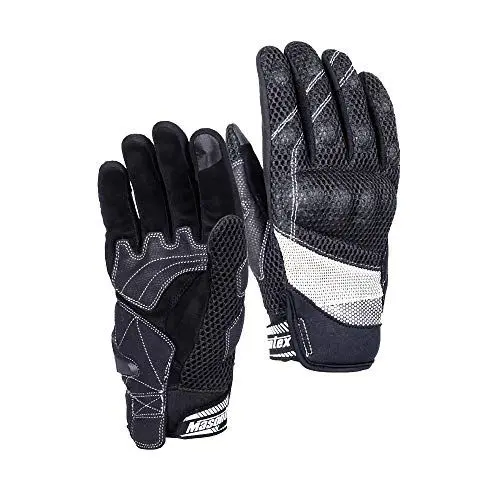 Produktbild: Motorradhandschuhe Herren Sommer, Vollfinger Motorrad Motocross Handschuhe Held Atmungsaktiv Schutzausrüstung Motorrad mit Knöchelschutz(Schwarz,L)