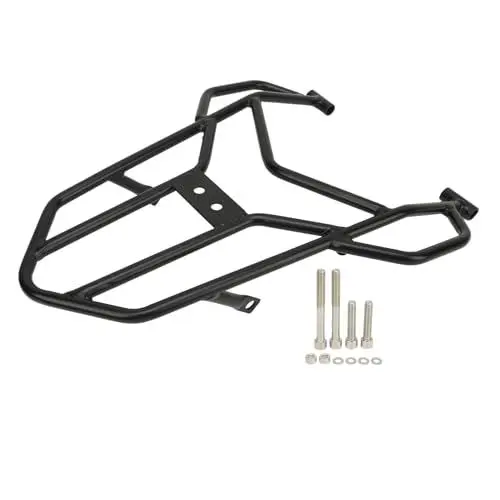Produktbild: Tihebeyan Motorrad-Gepäckträger-Teil, Hochfester Motorrad-Gepäckträger, Schwarzer Hinterer Gepäckträger-Regalhalter für CRF300L CRF300 CRF250L CRF250