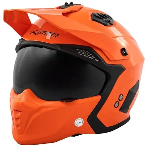 Produktbild: Motorradhelm Jet Helmet Cafe Racer ECE 22-06 Sonnenblende Scooter Orange XL