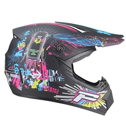 Produktbild: Motorradhelme Motocross Helm Regenbogen MTB Helm Integral Bike Helm Helme für Herren Full Face DOT
