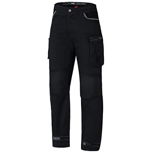 Produktbild: IXS Motorradhose Team 2.0, Schwarz, Einfarbig, Flache Vorderseite, Männer, Unisex-Jugendliche, Arbeitshose, Cargo, M, Medium, 34/29