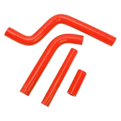 Produktbild: Motorrad-Kühlmittelschlauch, Hochfest, Hohe Temperaturbeständigkeit, Langlebig, Gut Abdichtend, Motorrad-Kühlmittelschlauch für YZ125 1996 Bis 2001 (Rot)