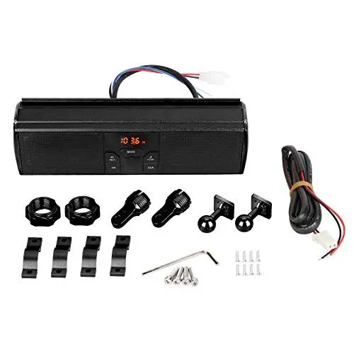 Produktbild: Motorrad-Lenker-Audiosystem, Wasserfestes Soundsystem, Modifikationszubehör für Motorräder, Stereo-Lautsprecher (Schwarz)