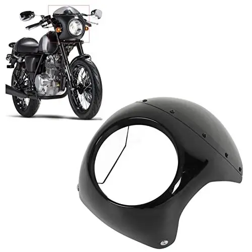 Produktbild: Motorrad-Scheinwerferverkleidung, Motorrad-Scheinwerferverkleidung, Glatte Oberfläche, Alterungsbeständig, Universell Kompatibel für Runde Scheinwerfer, Motorräder (Glänzendes