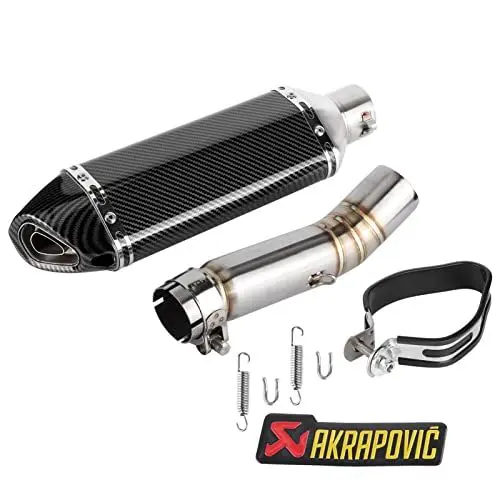Produktbild: Motorrad-Slip-On-Schalldämpfer-Auspuffanlage mit DB-Killer + Mittelrohr für CBR500R CB500F CB500X 2013-2015 für Dirt Bike Street Bike Scooter ATV Racing Pipe