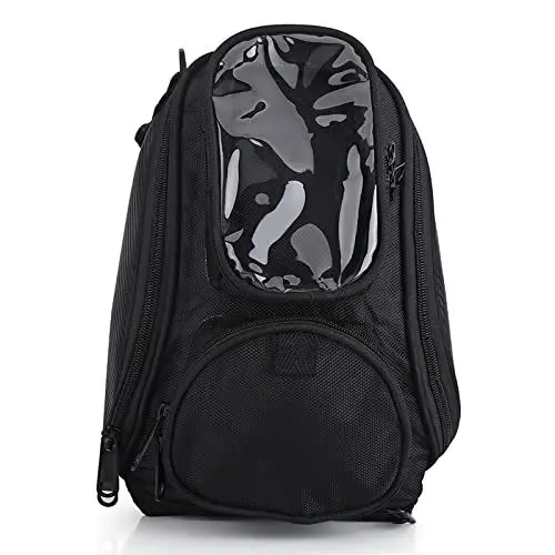 Produktbild: Motorrad Tankrucksack, Magnetische Tanktasche Wasserdicht Tank Tasche Schwanz Motorradtasche mit Klarsichtfenster für Motorrad Navi Handy Universal Satteltasche mit Großen Fenster