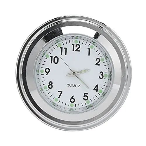 Produktbild: Motorraduhr, Motorraduhr, Andere Motorraduhr, Runde Uhr, Aluminium, Wasserdicht, Leuchtend, Universell für 7 8-Zoll-Lenker, weiß (Weiss)