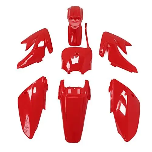 Produktbild: Motorrad-Verkleidungsplatte, verschleißfestes Anti-Aging-Komplett-Motorrad-Verkleidungs-Kit zum Modifizieren(A (rot))