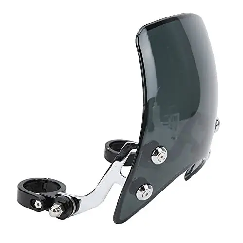 Produktbild: Motorrad-Windschutzscheibe, Motorrad-Windschutzscheibe, Scheinwerferverkleidung, 180 ° Verstellbar, Universell für 1,5-1,6-Zoll-Vordergabel (schwarz) (Schwarz)