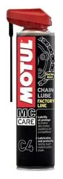 Produktbild: Motul Ketten-Sprühfett für Straßen-Rennmotorräder, Weiß für einfache Anwendung, Hochgeschwindigkeitsfest und langlebig, Für O-Ring, X-Ring, Z-Ring Ketten, MC Care Chain Lube Factory Line C4, 400 ml