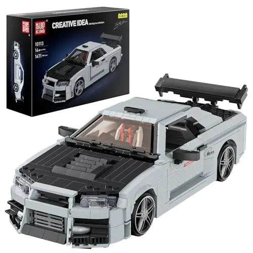 Produktbild: Mould King 10113 Technik Speed Champion Auto Bausteine GTR Rennwagen Klemmbausteine Supersportwagen Auto Bauspielzeug Modellbausatz für Jungen und Erwachsene(1513 Teile)