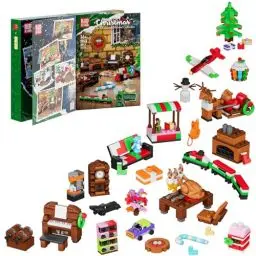 Produktbild: Mould King 10164 Adventskalender 2024 Weihnachten Bauspielzeug Weihnachtsspielzeug Klemmbausteine mit 24 pack Weihnachts Countdown Bausteine Geschenk für 14+ Jahren (694 Teile)