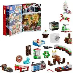 Produktbild: Mould King 10165 Adventskalender 2024 Kinder für Bausteine Weihnachten Bauspielzeug mit 24er Pack Weihnachten Bauset Weihnachten Geschenke für Jungen, Mädchen(725 Teile)